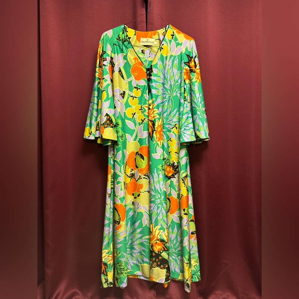 1960s David Brown Multicolored Kaftan